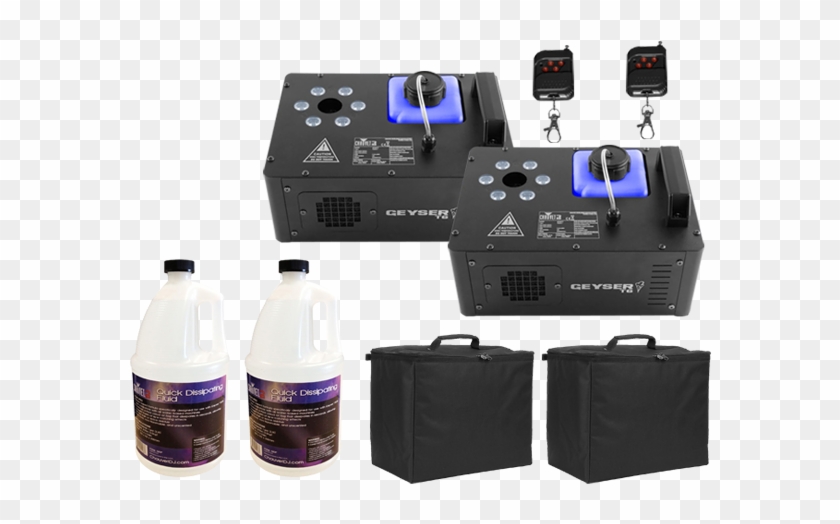 Chauvet Dj Geyser T6 With Fog Fluid And Carry Cases - Water Bottle Clipart #5169524