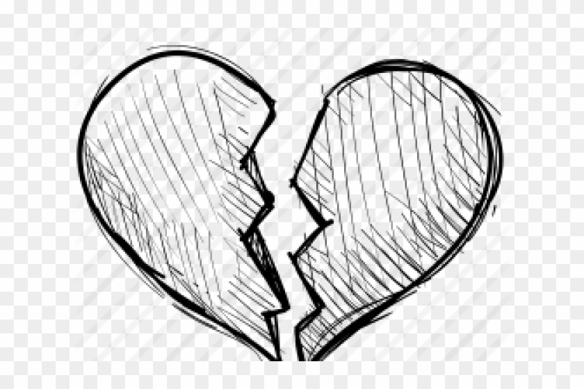 Broken Heart Png Drawn Clipart Pikpng