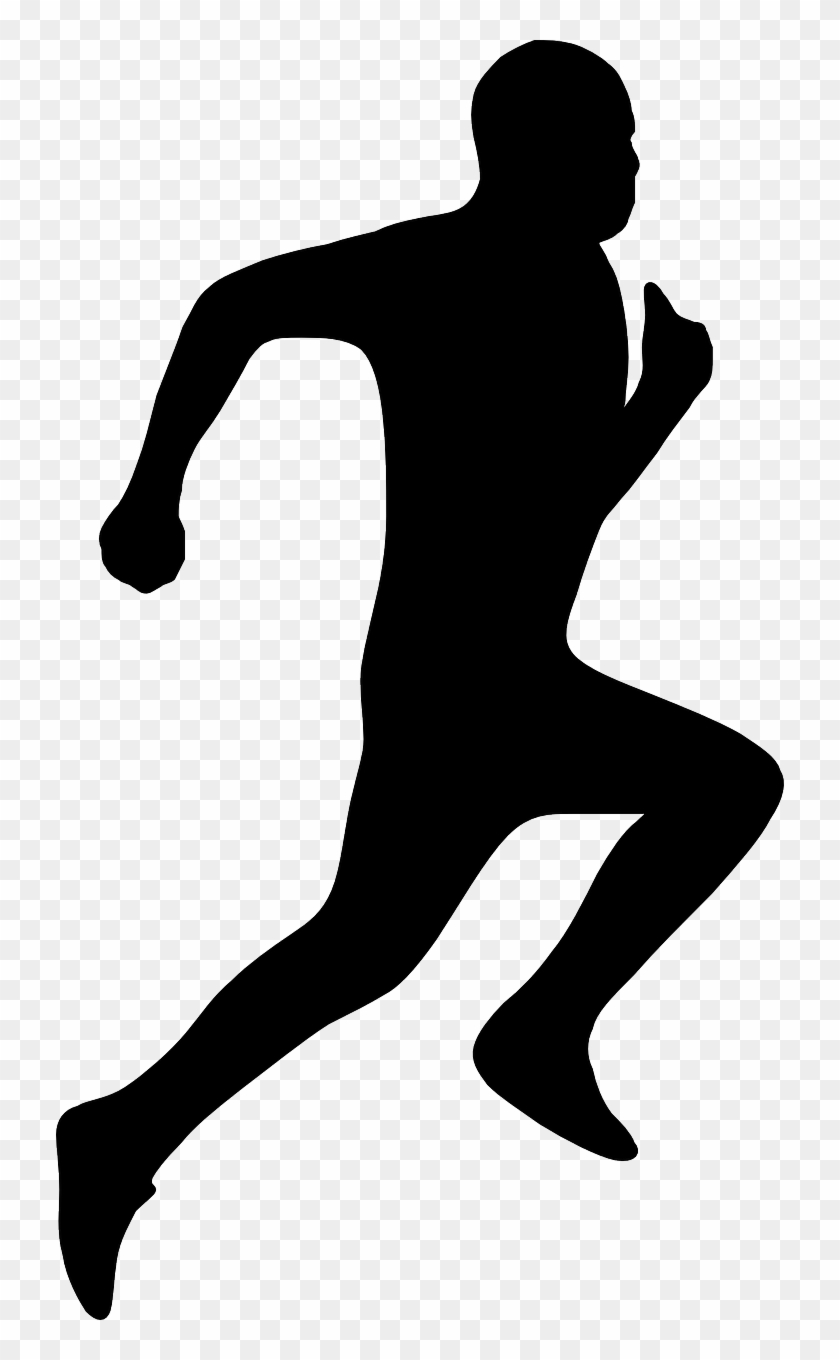 Png Freeuse Library Track And Field Silhouette Clipart - Silhouette Of Running Man Transparent Png #5170042