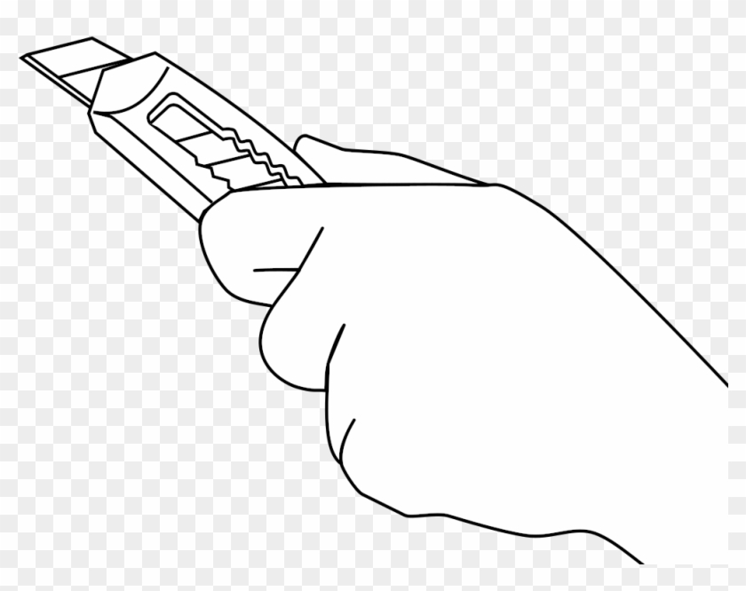 File - Box Cutter - Svg - Line Art Clipart
