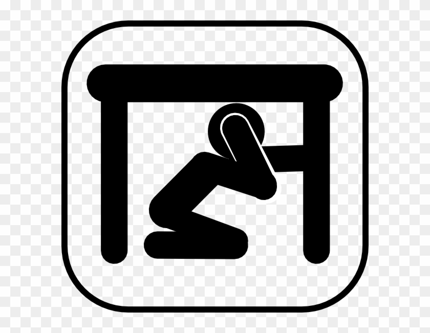 Duck And Cover Clip Art - Duck Cover And Hold Clipart - Png Download