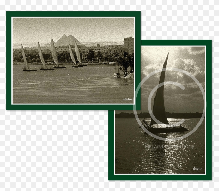 Egyptian Sailboats Nile Notecards - Sail Clipart #5170903
