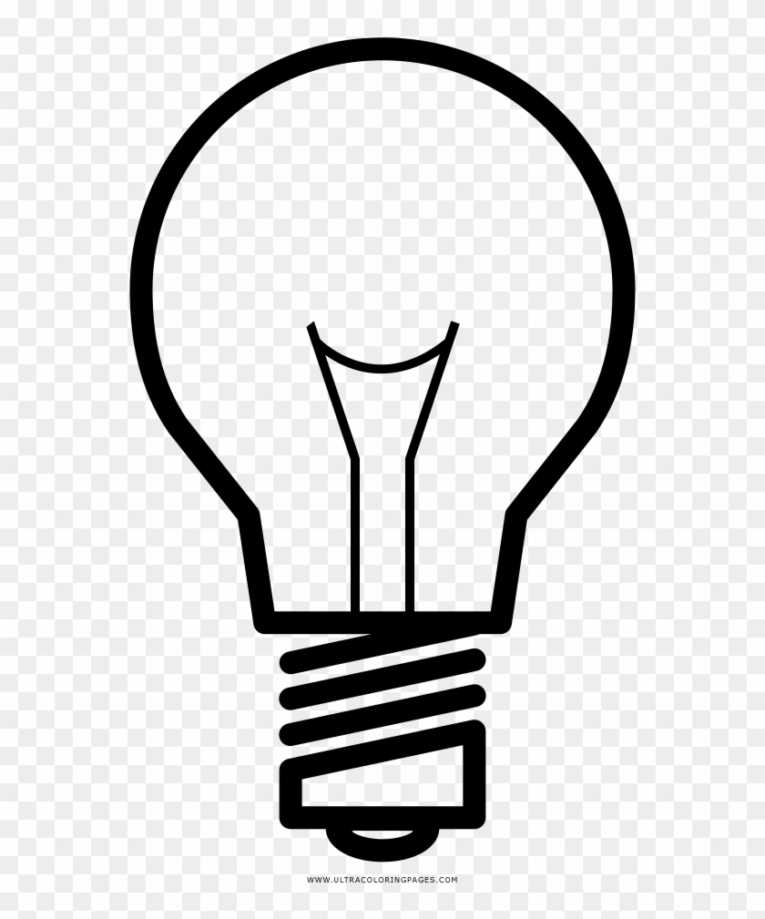 Bombilla Apagada Png - Line Art Clipart