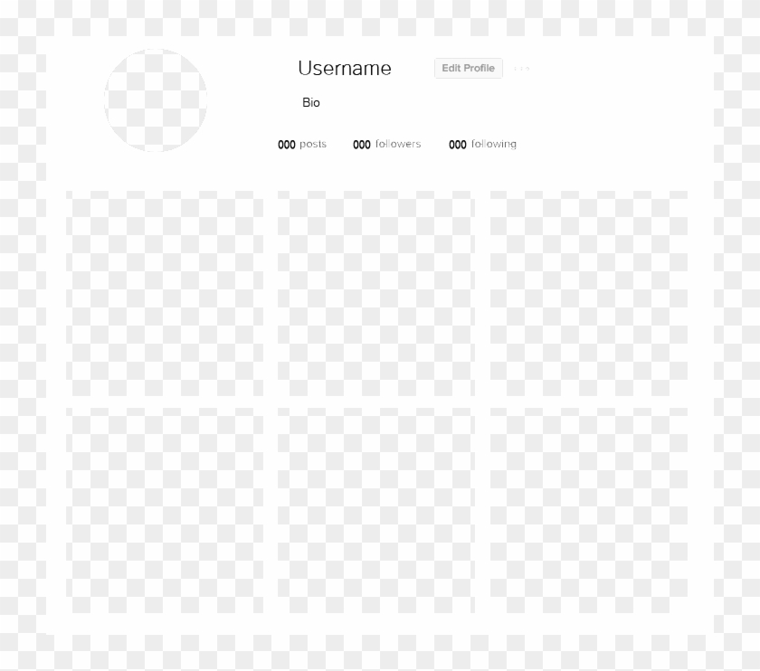 Instagram Template Png - Fake Instagram Profile Clipart #5171700