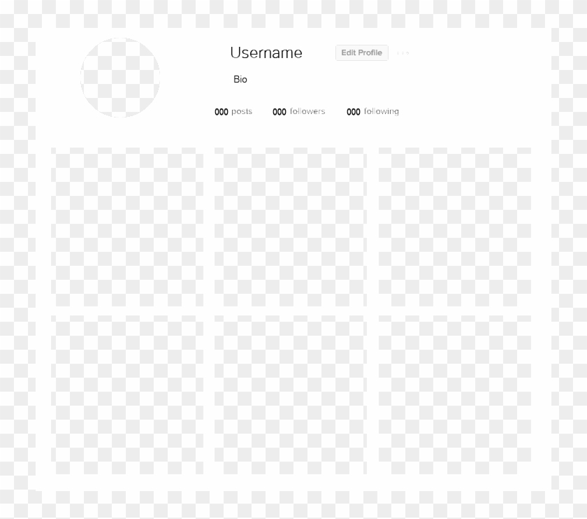 Instagram Template Png - Fake Instagram Profile Clipart