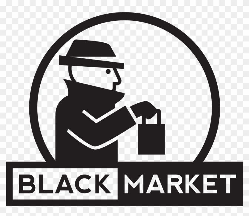 Black Market, Black And White, Black, Text Png Image - Maker's Mark Clipart #5171747