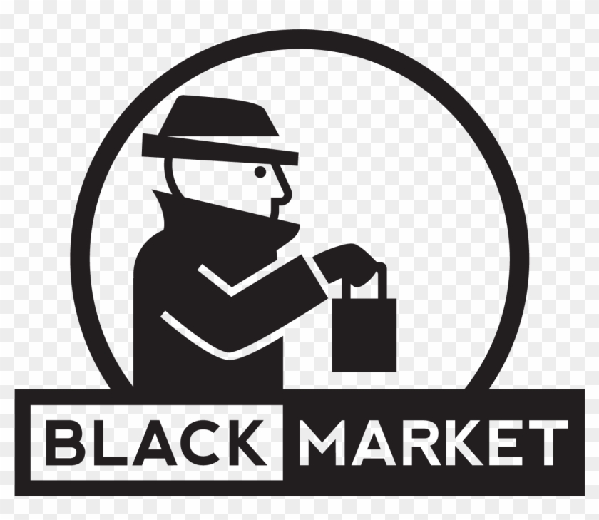 Black Market, Black And White, Black, Text Png Image - Maker's Mark Clipart