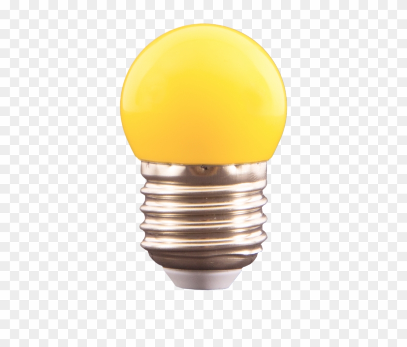 Foco Bombilla Miniatura Globo De Led Amarillo 1w E27 - Incandescent Light Bulb Clipart #5171914