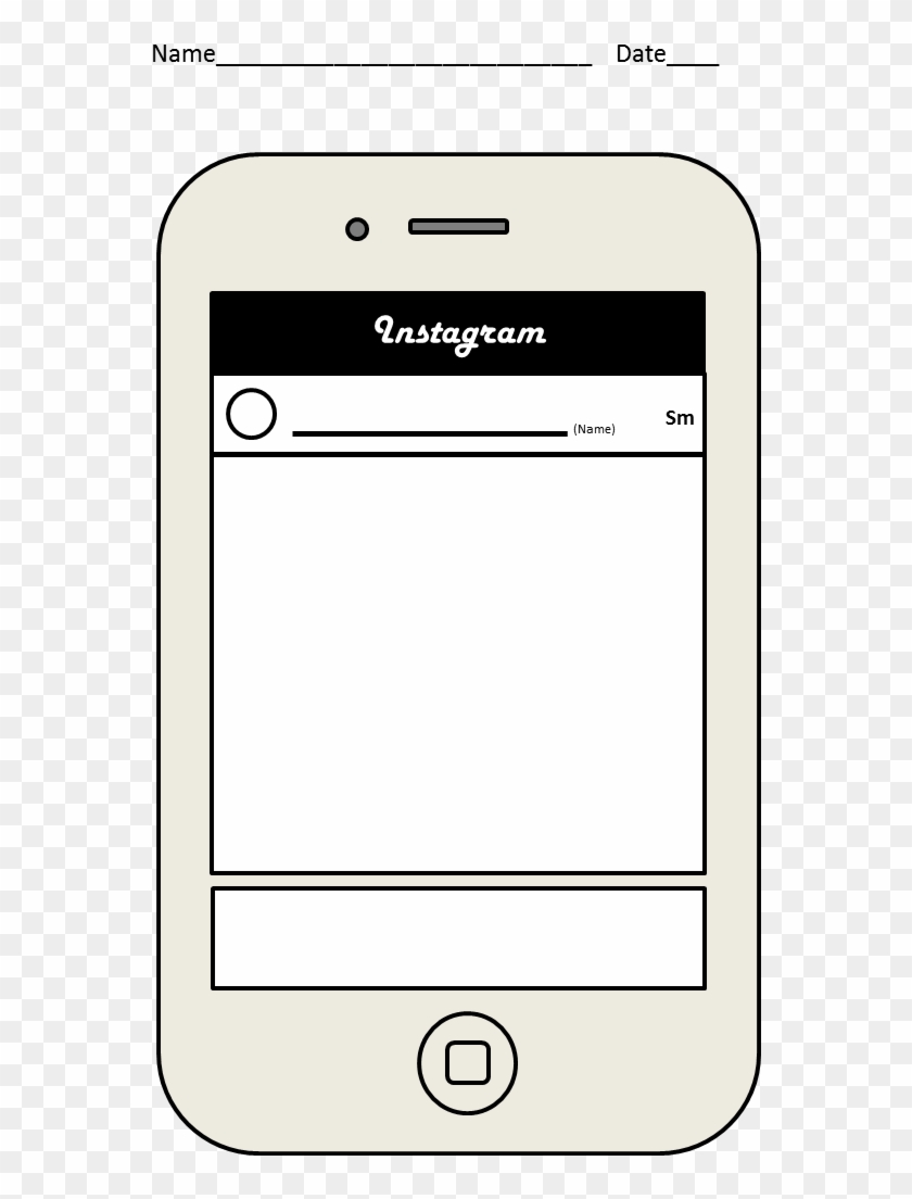 Instagram Exit Slip Template 213605 - Smartphone Clipart