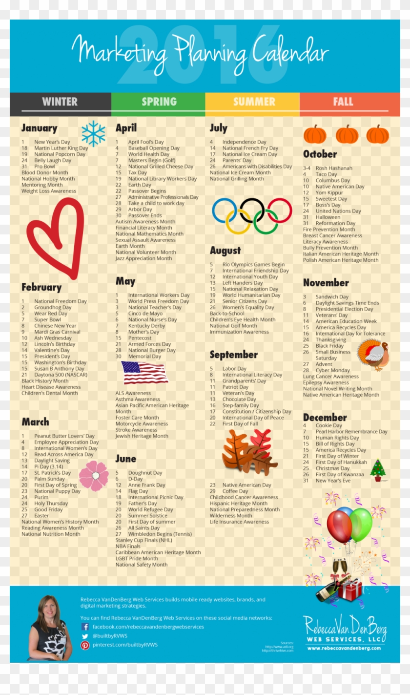 Month Keting Plan Template Example Planning Calendar - Social Media Holiday Calendar 2018 Clipart