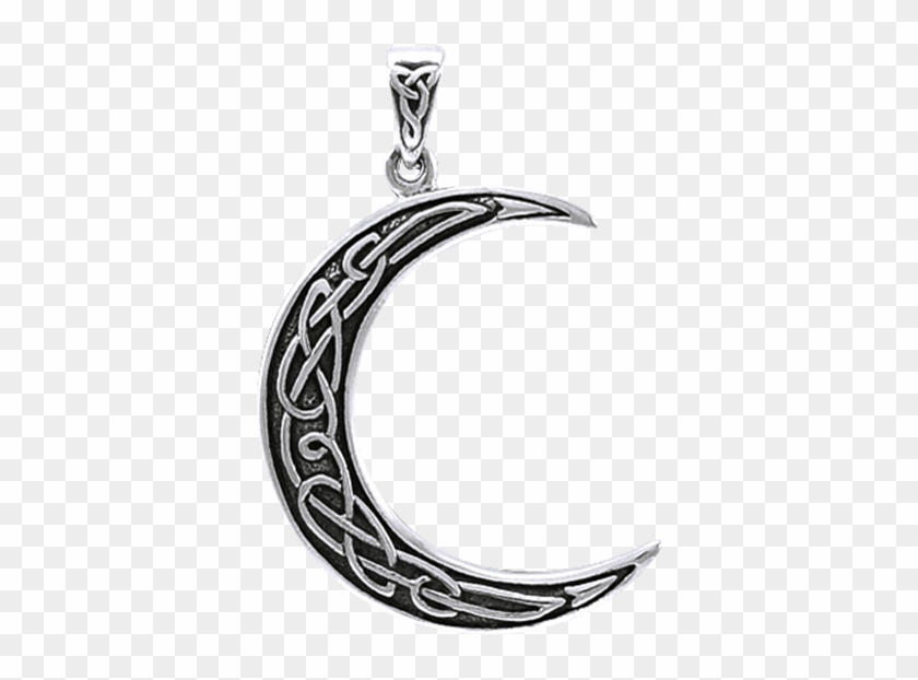 Celtic Knot Moon Celts - Silver Crescent Moon Necklaces Clipart #5172462