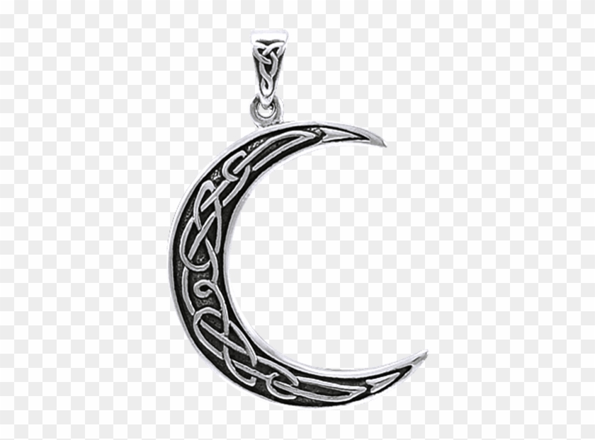 Celtic Knot Moon Celts - Silver Crescent Moon Necklaces Clipart