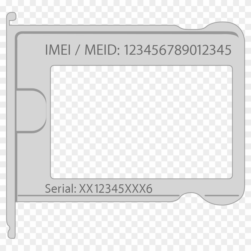 Find The Serial Number And Imei/meid On The Sim Tray - International Mobile Equipment Identity Clipart