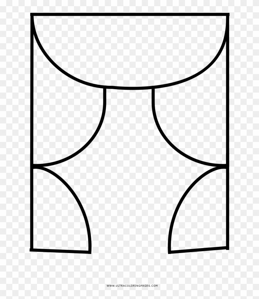 Curtains Coloring Page - Line Art Clipart