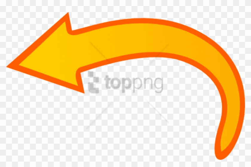 Curved Arrow Pointing Left Png Image With Transparent - Curved Arrow To The Left Clipart #5172886