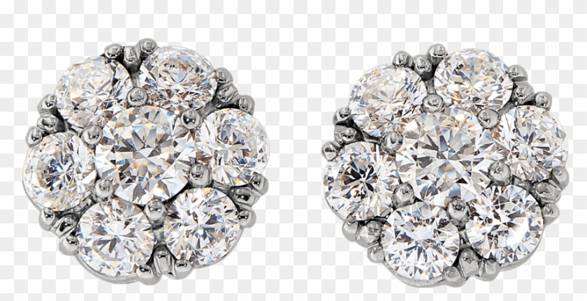 Earrings - 9ct White Gold Diamond Stud Earrings Clipart #5172917