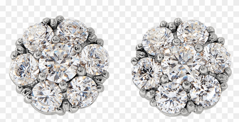 Earrings - 9ct White Gold Diamond Stud Earrings Clipart
