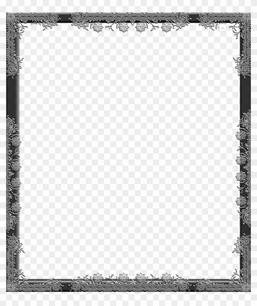Gothic Flower Border Design - Transparent Gothic Border Clipart