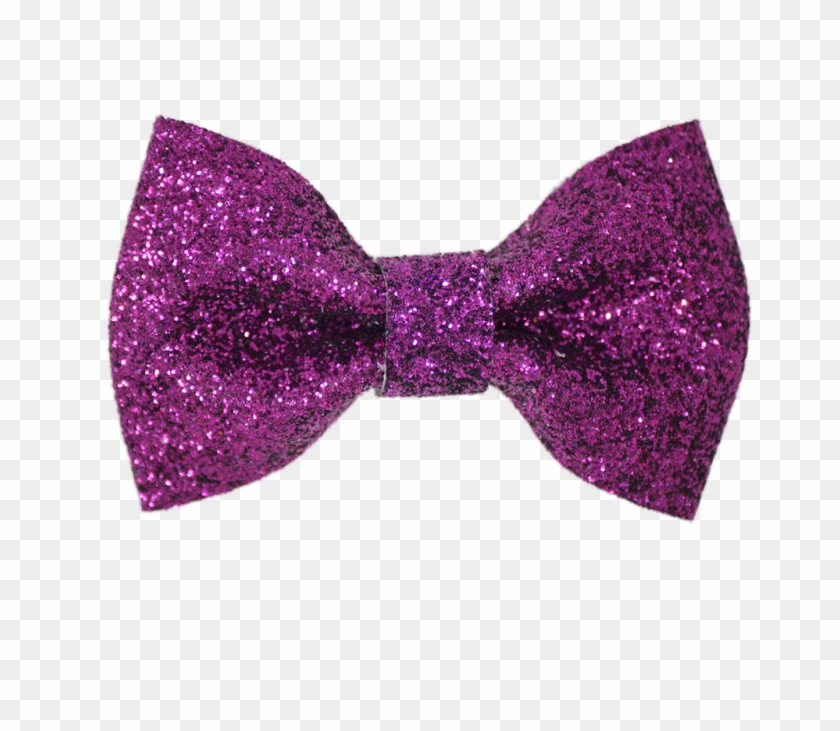 Purple 2" Mini Glitter Bow - Polka Dot Clipart #5174001