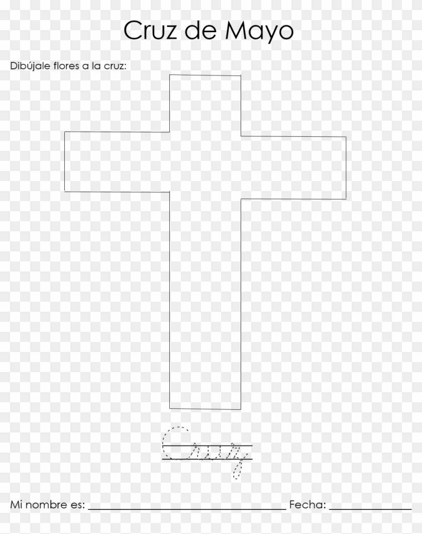 Acá Te Dejamos Unas Actividades Para Colorear - Cross Clipart #5174038