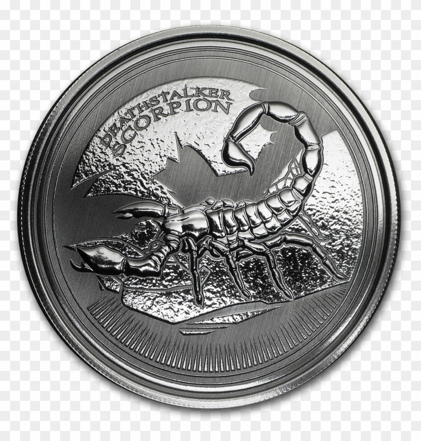 New 2017 Republic Of Chad Silver Deathstalker Scorpion - Escorpion De Plata Clipart