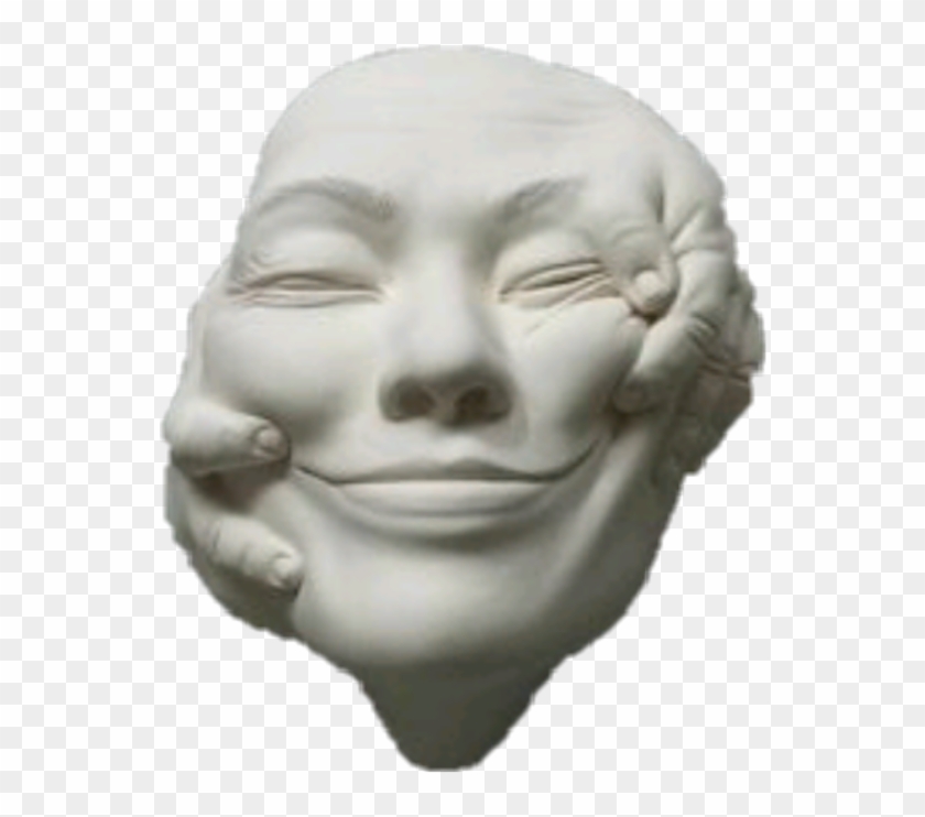 #face #smile #sculpture #hands #weird #odd - Sculpture Clipart #5174368