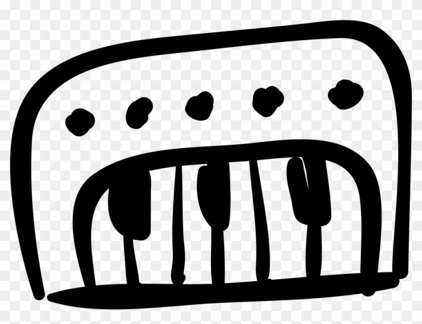 Piano Hand Drawn Musical Toy Comments - Piano Transparent Icon Clipart