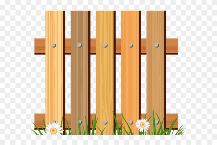 Garden Clipart Fence - Wood Fence Hd Png Transparent Png #5175100