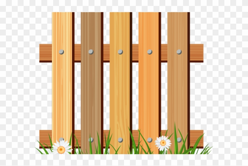 Garden Clipart Fence - Wood Fence Hd Png Transparent Png