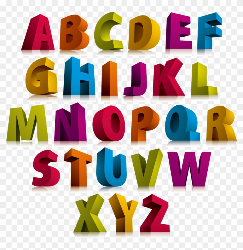#alphabet #3d #letters #colorful #4asno4i - Letras De Colores 3d Clipart #5175182