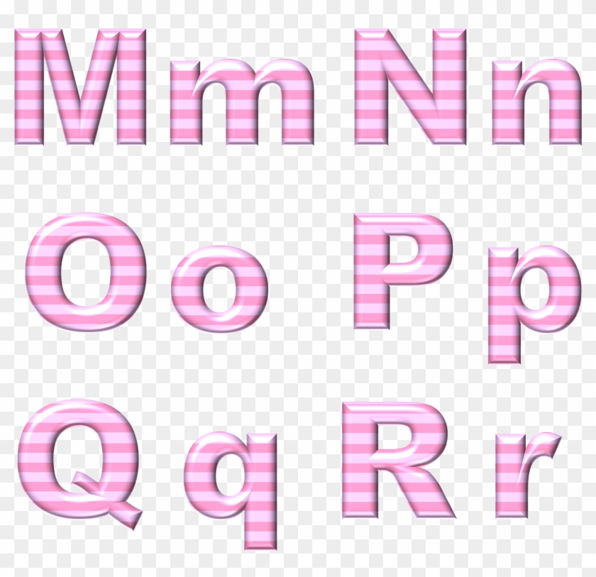 Pink 3d Letters M, N, O, P, Q, R - Pink Alphabet Letters Clipart #5175441