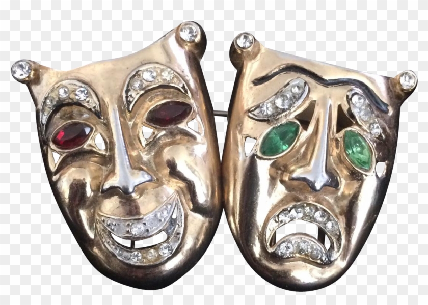 Coro Comedy And Tragedy Masks - Face Mask Clipart #5175496