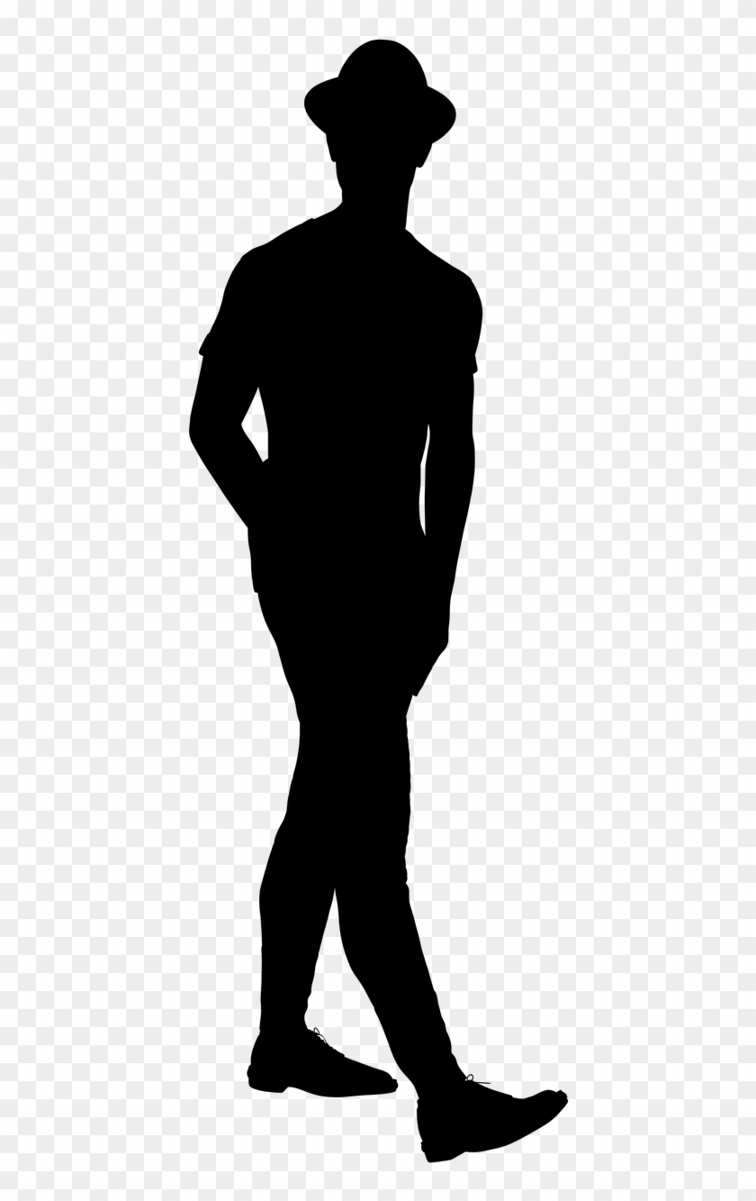 Silhouette Man Hipster - Hipster Silhouette Png Clipart #5175948