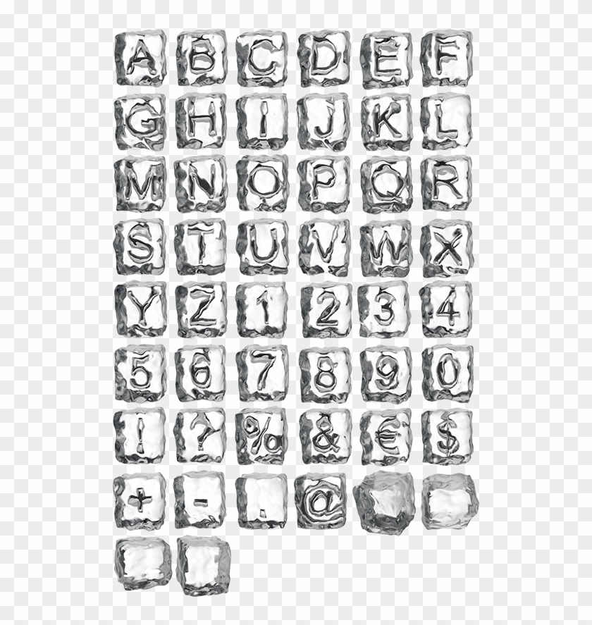 Ice Cube Letters Png Clipart