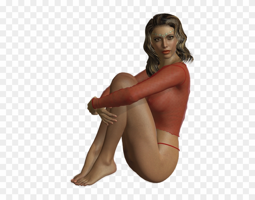 Beautiful Girl Sitting Png Clipart