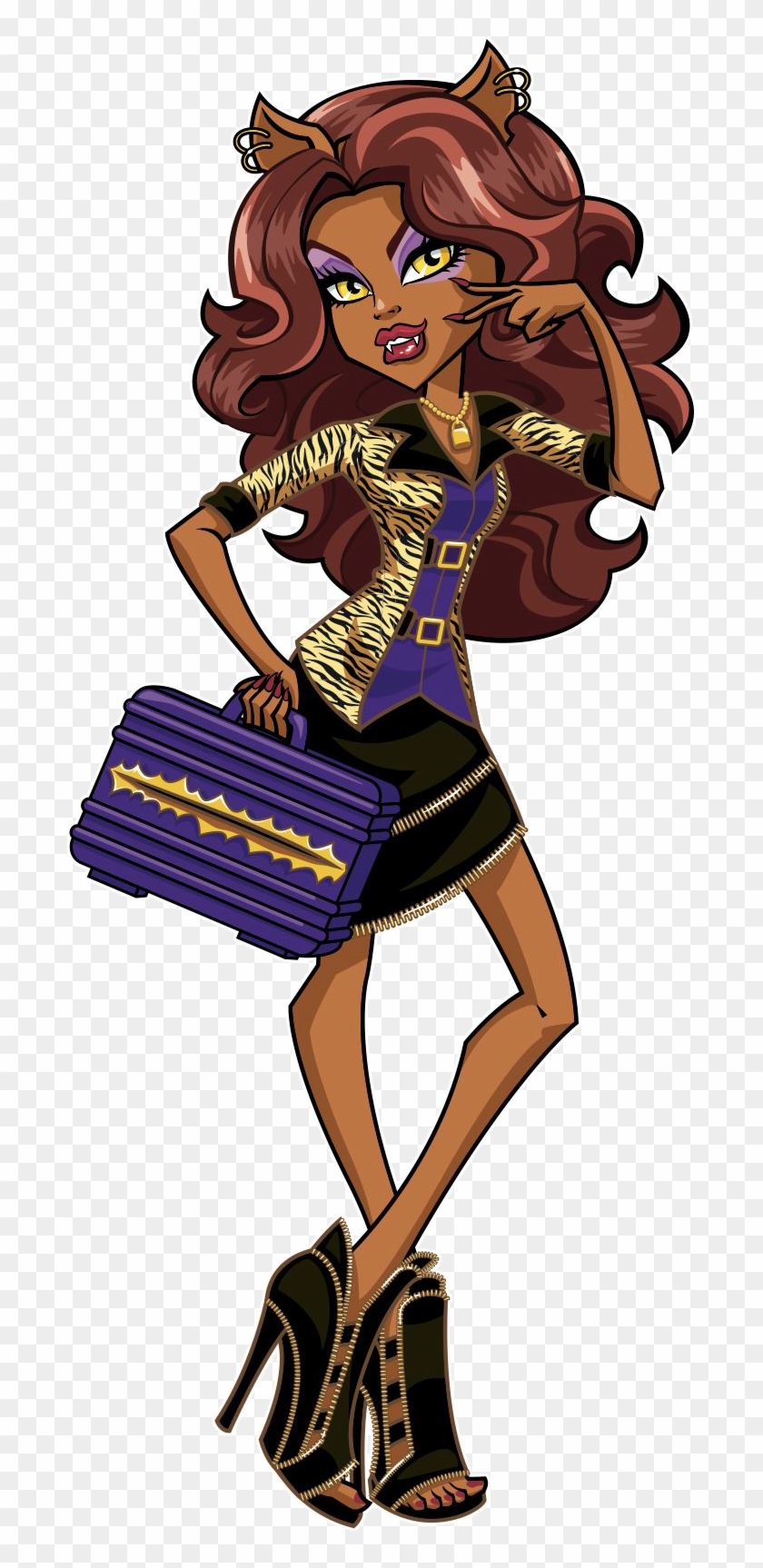 Confident And Fierce, She Is Considered The School's - Png Monster High Clawdeen Clipart