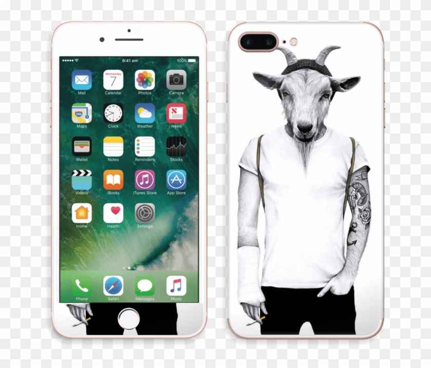 Hipster Goat Skin Iphone 7 Plus - Iphone 6 Png Hd Clipart #5177167