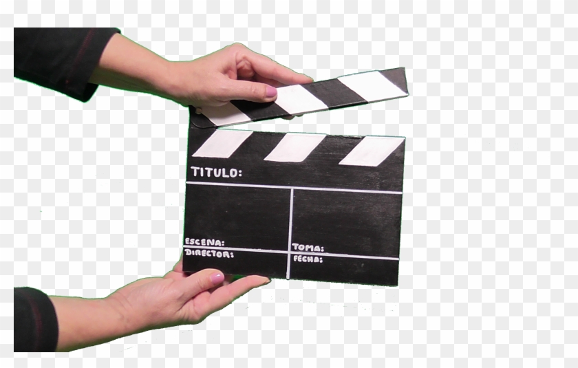 En Este Vídeo Verás Cómo Hacer Una Claqueta De Las - Mano Claqueta Png Clipart