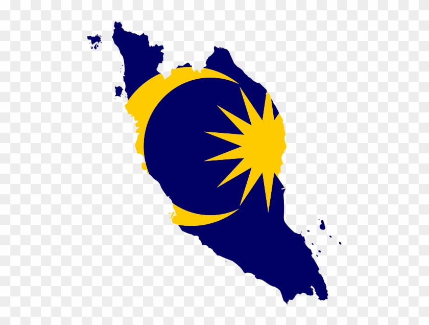 Flag Map Of West Malaysia - Malaysia Map Flag Png Clipart