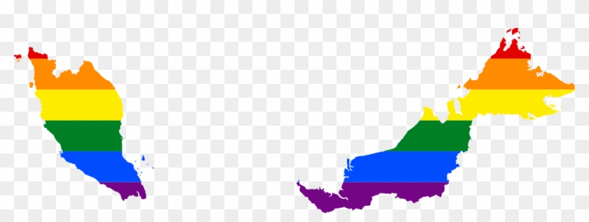 Lgbt Flag Map Of Malaysia - Map Of Malaysia High Resolution Clipart