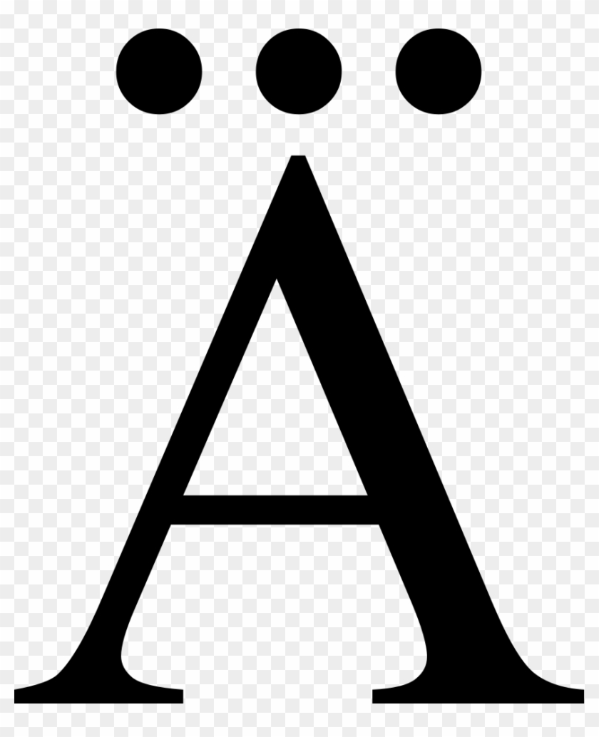 A With Three Dots Above It - Circle Clipart