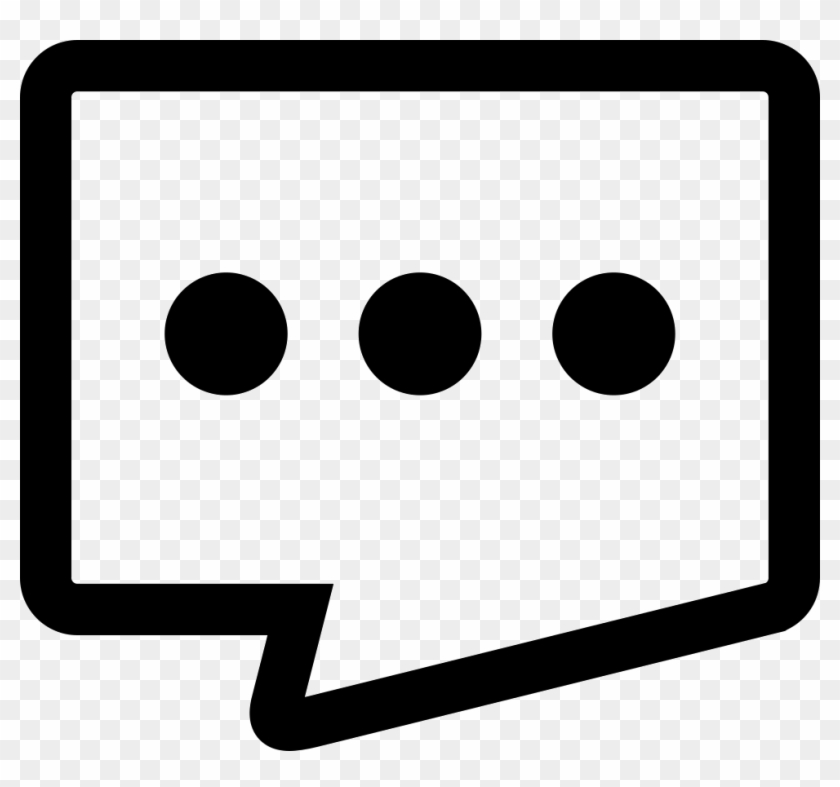 Squared Speech Balloon With Three Dots Comments Clipart