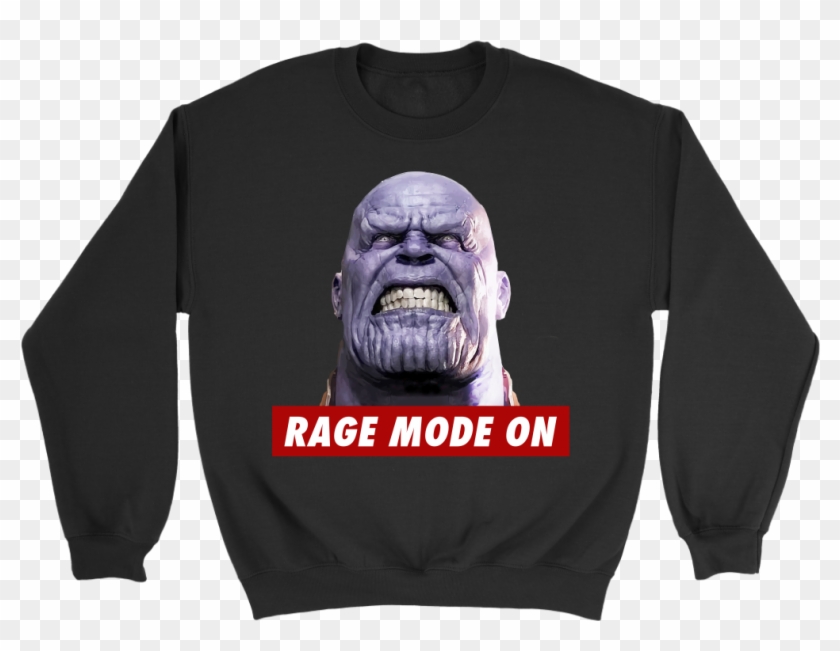 Avengers Infinity War Thanos Rage Mode On T-shirt Hoodie - Crew Neck Clipart #5179241