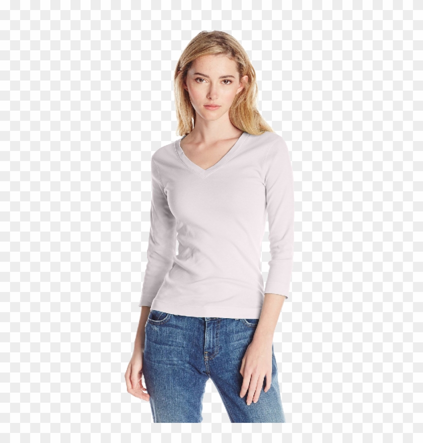 Three Dots Women S 3i4 Sleeve V Neck 05 - Three Dots Women's Clipart #5179246