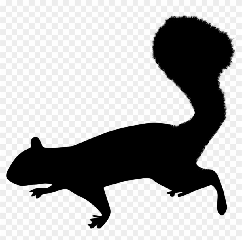 Squirrel Silhouette - Ground Squirrels Clipart