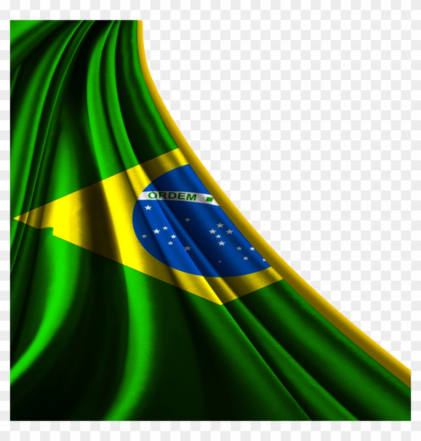 Brazil Folding Of Youtube Flag Ireland Brazilian Clipart - Brazil Flag 3d Png Transparent Png