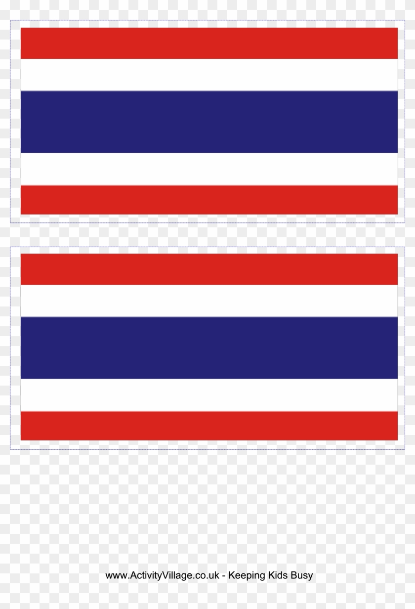 Thailand Flag Download This Free Printable Template - Make A Thailand Flag Clipart