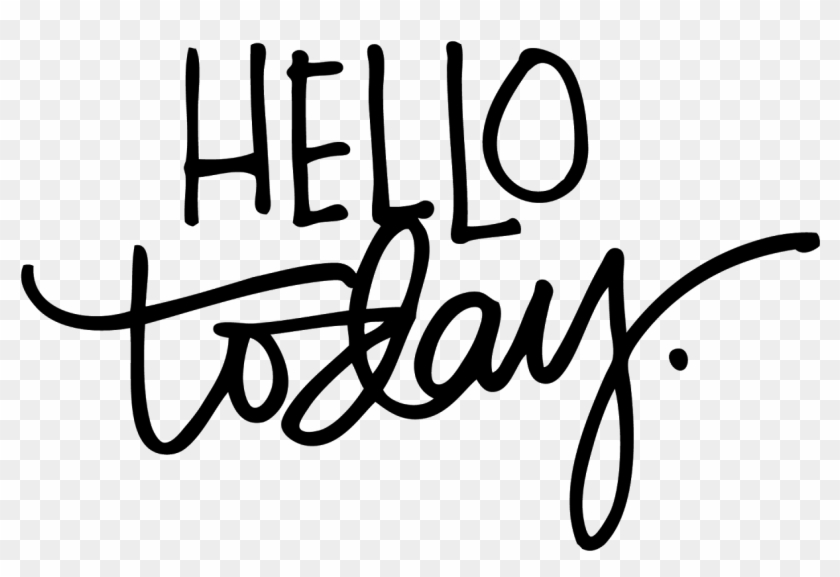 Hello Bloggers And Hey, Happy Monday - Calligraphy Clipart