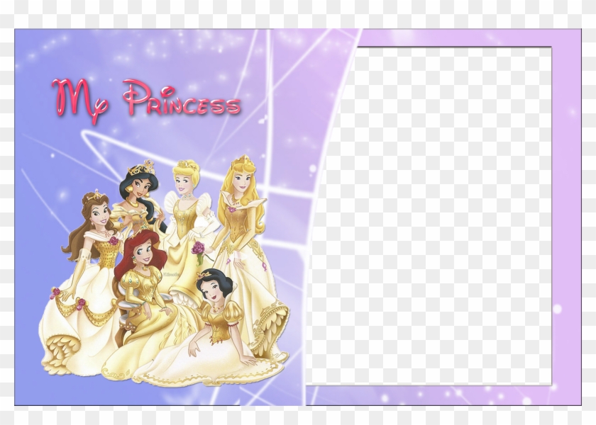 Molduras Princesas - Cartoon Black And White Disney Princess Clipart