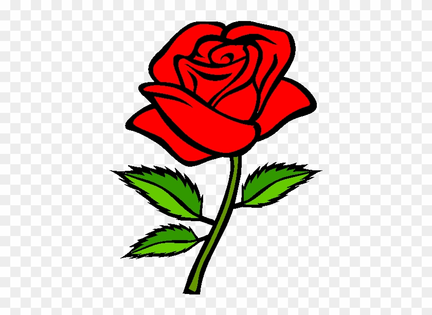 Red Rose Drawing Simple Clipart #5182348